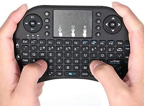 BFTECH لوحة مفاتيح لاسلكية صغيرة 2.4 جيجا هرتز مع ماوس لوحة اللمس، جهاز تحكم عن بعد محمول، Pi 2/3، KODI Android TV Box، HTPC/IPTV، Windows 7 8 10 in Kuwait