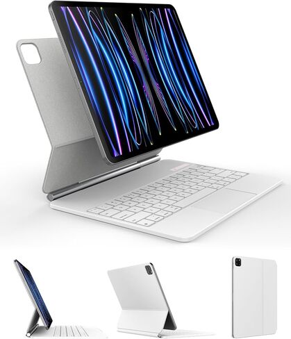 Magnetic Keyboard Case Compatible with iPad Pro 11 inch 2022/2021/2020/2018, [Smart Wake-up] [Sensitive Touchpad] [Floating Cantilever Stand] Easy to Set Wireless Smart Keyboard Case Cover, Black in Saudi Arabia