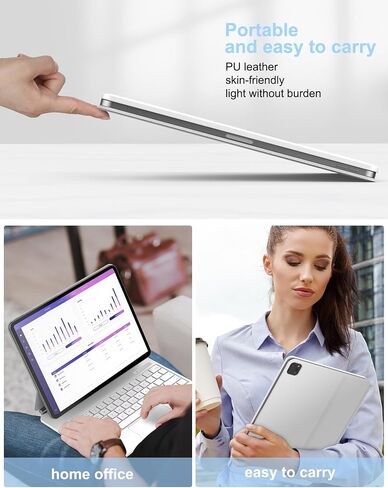Magnetic Keyboard Case Compatible with iPad Pro 11 inch 2022/2021/2020/2018, [Smart Wake-up] [Sensitive Touchpad] [Floating Cantilever Stand] Easy to Set Wireless Smart Keyboard Case Cover, Black in Saudi Arabia