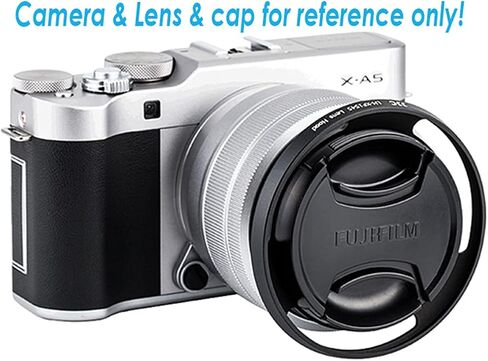 JJC Silver Dedicated Metal Screw in Lens Hood for Fujinon XC15-45mm F3.5-5.6 OIS PZ Lens, Fuji XC 15-45mm 3.5-5.6 Lense Hood Shade, Compatible w Fujifilm XC15-45mm F3.5-5.6, fits 52mm Filter & Cap in Saudi Arabia