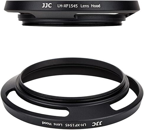 JJC Silver Dedicated Metal Screw in Lens Hood for Fujinon XC15-45mm F3.5-5.6 OIS PZ Lens, Fuji XC 15-45mm 3.5-5.6 Lense Hood Shade, Compatible w Fujifilm XC15-45mm F3.5-5.6, fits 52mm Filter & Cap in Saudi Arabia