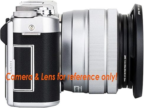 JJC Silver Dedicated Metal Screw in Lens Hood for Fujinon XC15-45mm F3.5-5.6 OIS PZ Lens, Fuji XC 15-45mm 3.5-5.6 Lense Hood Shade, Compatible w Fujifilm XC15-45mm F3.5-5.6, fits 52mm Filter & Cap in Saudi Arabia