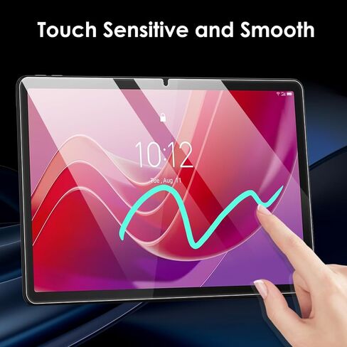 واقي شاشة مكون من عبوتين متوافق مع جهاز Lenovo Tab M11 مقاس 11 بوصة، طبقة شفافة من الزجاج المقسى، مضادة للخدش، صلابة 9H، سهلة التركيب in Kuwait