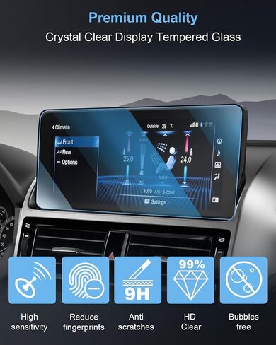 10.2" Car Screen Protector 【Smooth as Silk】 for 2022 2023 Lexus GX 460 Accessories GPS Navigation Touchscreen 9H Hardness Tempered Glass Compatible with 2022-2023 GX 460 - HD Clear in Saudi Arabia