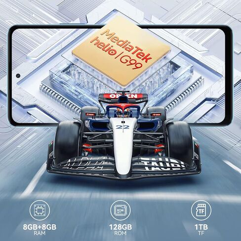 Blackview Shark 8 Unlocked Phones, 16GB+128GB/SD 2TB Mobile Phone, Android 13, Octa-Core Helio 6nm G99 Android Phones, 120Hz 6.78" FHD+, 5000mAh 33W, 64MP Camera, NFC, Fingerprint & Face ID Cellphone in Saudi Arabia