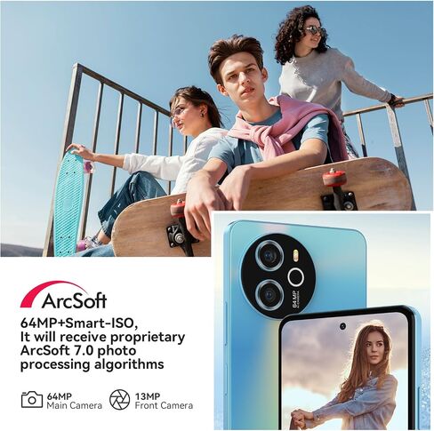 Blackview Shark 8 Unlocked Phones, 16GB+128GB/SD 2TB Mobile Phone, Android 13, Octa-Core Helio 6nm G99 Android Phones, 120Hz 6.78" FHD+, 5000mAh 33W, 64MP Camera, NFC, Fingerprint & Face ID Cellphone in Saudi Arabia