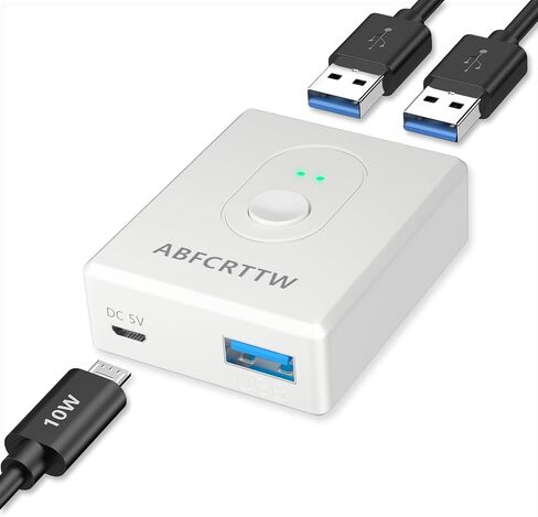 محول USB 3.0 يعمل بالطاقة، محول USB ثنائي الاتجاه 2 جهاز كمبيوتر 1 في 2 مخرج (2 في 1 مخرج)، محدد مفتاح USB للوحة المفاتيح والماوس والطابعة وكاميرا الويب ومفتاح مشاركة USB يدعم Carplay وAndroid Auto in Kuwait