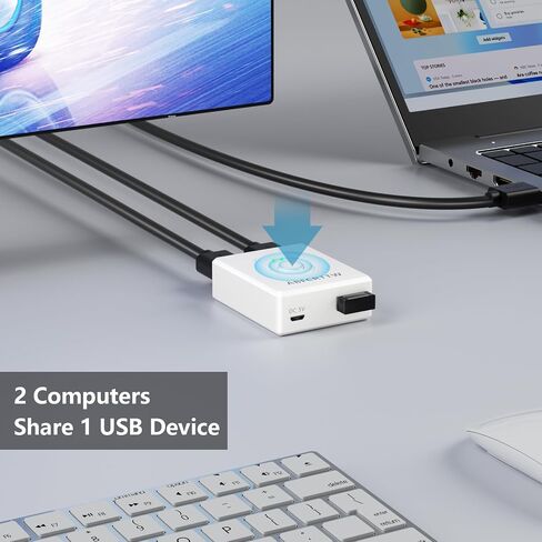 محول USB 3.0 يعمل بالطاقة، محول USB ثنائي الاتجاه 2 جهاز كمبيوتر 1 في 2 مخرج (2 في 1 مخرج)، محدد مفتاح USB للوحة المفاتيح والماوس والطابعة وكاميرا الويب ومفتاح مشاركة USB يدعم Carplay وAndroid Auto in Kuwait