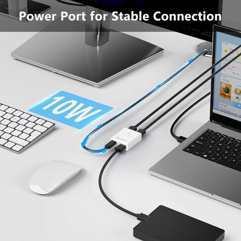 محول USB 3.0 يعمل بالطاقة، محول USB ثنائي الاتجاه 2 جهاز كمبيوتر 1 في 2 مخرج (2 في 1 مخرج)، محدد مفتاح USB للوحة المفاتيح والماوس والطابعة وكاميرا الويب ومفتاح مشاركة USB يدعم Carplay وAndroid Auto in Kuwait
