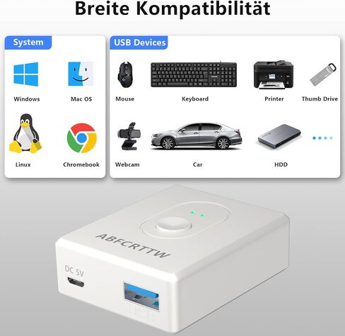 محول USB 3.0 يعمل بالطاقة، محول USB ثنائي الاتجاه 2 جهاز كمبيوتر 1 في 2 مخرج (2 في 1 مخرج)، محدد مفتاح USB للوحة المفاتيح والماوس والطابعة وكاميرا الويب ومفتاح مشاركة USB يدعم Carplay وAndroid Auto in Kuwait