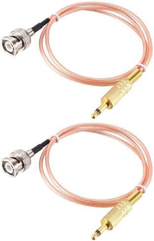 uxcell BNC Male to 3.5mm (1/8") Mono TS Male Coaxial Power Audio Cable 0.5 ft 2pcs in Saudi Arabia