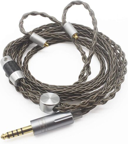 Youkamoo 4.4mm 8 Core Silver Plated Braided Earphone Replacement Upgrade Cable Silver Plated Wire Balanced Earphone Cable for BL03 V80 KZ ZS10 PRO ZS10 AS10 ZS6 ZST ZSR TRN (2 Pin 0.78mm) in Kuwait