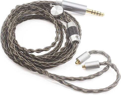 Youkamoo 4.4mm 8 Core Silver Plated Braided Earphone Replacement Upgrade Cable Silver Plated Wire Balanced Earphone Cable for BL03 V80 KZ ZS10 PRO ZS10 AS10 ZS6 ZST ZSR TRN (2 Pin 0.78mm) in Kuwait