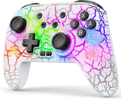 ZRZLMVP Switch Pro Controller Wireless Control - Compatible with Nitendo Switch/OLED/Lite, 1000mAh Rechargeable Switch Controllers with 9 Colors LED, Wake Up, Turbo, Vibration in Saudi Arabia