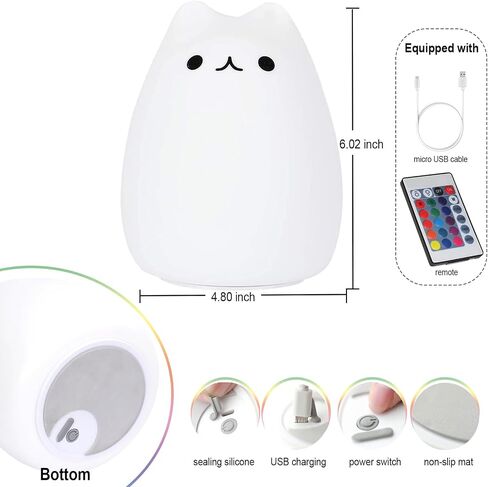 Night Light for Kids Bunny Lamp,Cute Night Light for Girls,Rechargeable Baby Nursery Night Light Toddler Nightlight for Bedroom, Cute Gifts Animal Bunny Kids Lamp Kawaii Room Decor in Kuwait