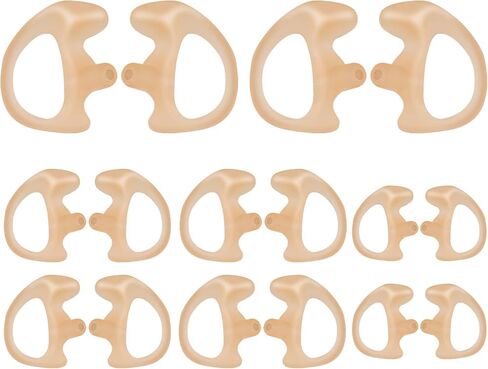 Universal Replacement Insert Silicone Soft Earmold for Baofeng Motorola Kenwood Retevis Midland Two Way Radios Headset (Black, 8 Pair, Large_2 Pair; Medium_4 Pair; Small_ 2 Pair) in Saudi Arabia