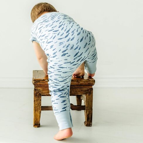 MakeMake Organics GOTS Certified Organic Cotton Infant Baby Cozy Comfort Organic Baby Short Sleeve Button Romper in Saudi Arabia