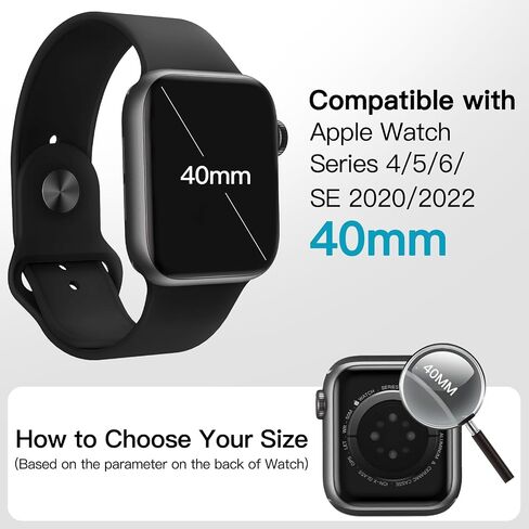 JETech Waterproof Case with Screen Protector for Apple Watch SE (2022/2020) / Series 6 5 4 40mm, Built-in Tempered Glass Film Hard PC Bumper Full Protective Cover, 2 Pack (Black) in Saudi Arabia