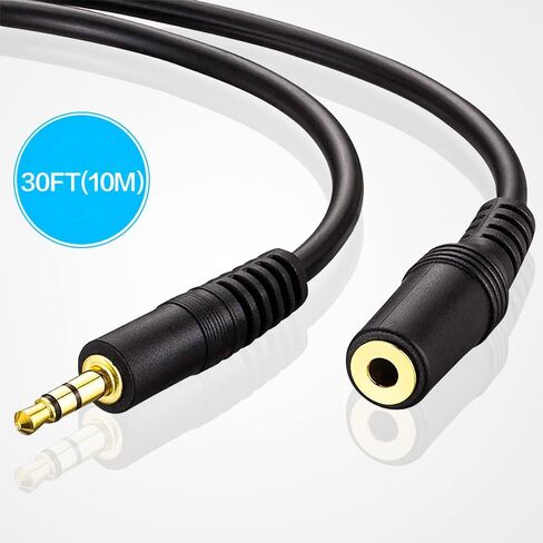 1.5M 5 Feet 3.5mm Jack Audio Stereo Earphone M/F Extension Cable Cord Male to Female in Saudi Arabia