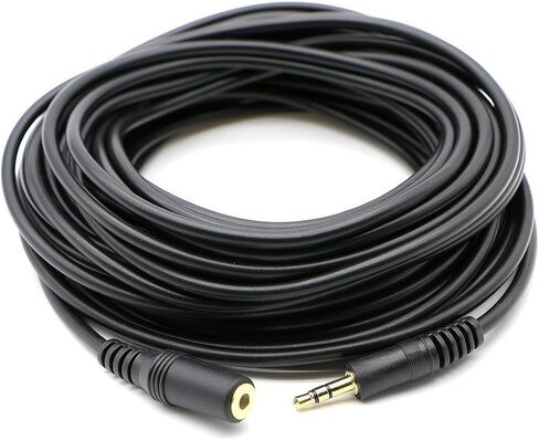 1.5M 5 Feet 3.5mm Jack Audio Stereo Earphone M/F Extension Cable Cord Male to Female in Saudi Arabia