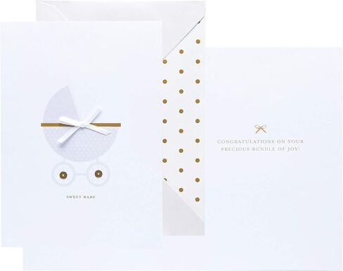 C.R. Gibson Handmade Glittery Happy Birthday Cards for Girls, Assorted 3pc, 5'' x 7'' in Saudi Arabia