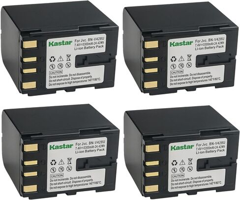 بطارية Kastar BN-V428 بديلة لـ JVC BN-V408 BN-V408U BN-V408US BN-V416 BN-V416U BN-V416US BN-V428 BN-V428U BN-V428US BN-V438 BN-V438U BN-V438US BN-V856 بطارية BN-V856U BN-V856US in Saudi Arabia