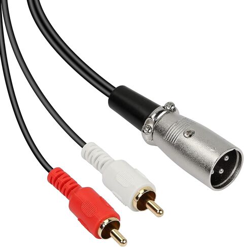 MEIRIYFA XLR Female to 2RCA Male Y Splitter Patch Cable, Unbalanced XLR Female to 2 RCA/Phono Plug Stereo Audio Interconnect Duplicator Lead - 1.5 Meter (XLR Female to 2RCA) in Kuwait