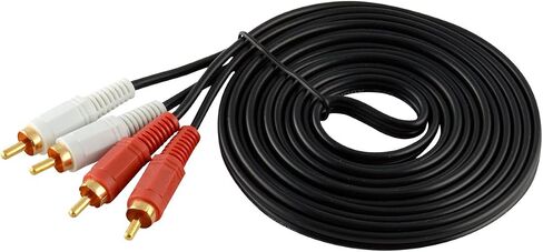 JacobsParts 2-RCA Analog Stereo Audio Cable 2-RCA Male to 2-RCA Male, 5ft in Saudi Arabia