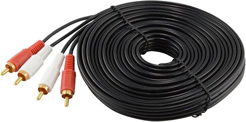 JacobsParts 2-RCA Analog Stereo Audio Cable 2-RCA Male to 2-RCA Male, 5ft in Saudi Arabia