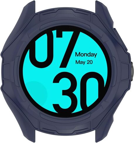 حافظات الساعة المتوافقة مع حافظة Ticwatch Pro 5 (بدون واقي شاشة) ملحقات غطاء حماية ناعم من مادة TPU (ضوء النجوم + أسود) in Kuwait