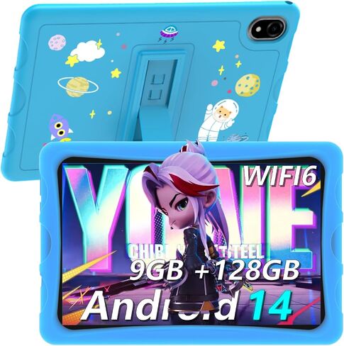 DOOGEE U10 KID Tablet for Kids, Android 14 Tablet, Kids Tablet 9GB + 128GB/1TB, 10.1 Inch Tablet with 5060mAh, APPs for Tablets Kids, Widevine L1, TUV Low Blue Certification, Parental Control, Pink in Saudi Arabia