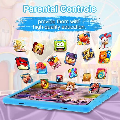 DOOGEE U10 KID Tablet for Kids, Android 14 Tablet, Kids Tablet 9GB + 128GB/1TB, 10.1 Inch Tablet with 5060mAh, APPs for Tablets Kids, Widevine L1, TUV Low Blue Certification, Parental Control, Pink in Saudi Arabia