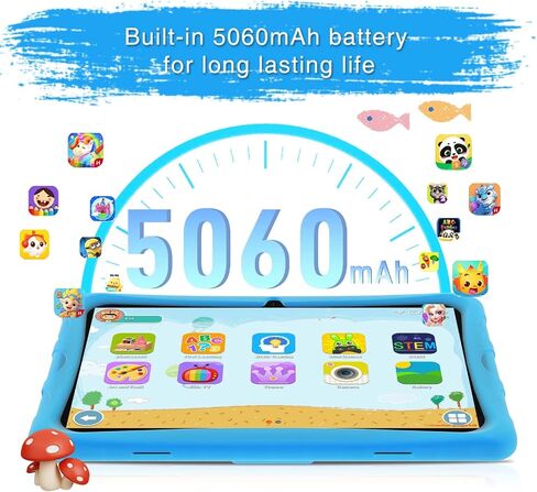 DOOGEE U10 KID Tablet for Kids, Android 14 Tablet, Kids Tablet 9GB + 128GB/1TB, 10.1 Inch Tablet with 5060mAh, APPs for Tablets Kids, Widevine L1, TUV Low Blue Certification, Parental Control, Pink in Saudi Arabia
