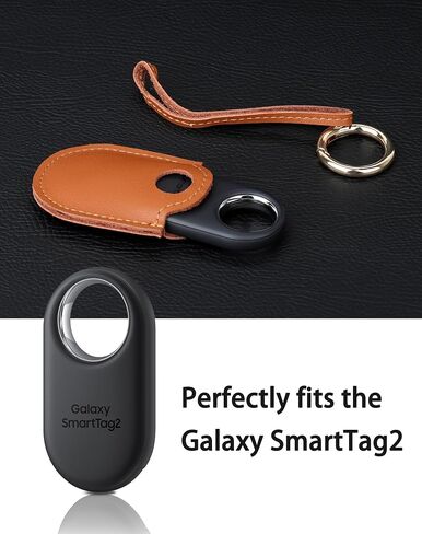 for Samsung SmartTag2 Case,SmartTag2 Leather Case,GPS Tracker Holder PU Leather Tracking Device Protective Cover for Samsung SmartTag2 (Green) in Saudi Arabia