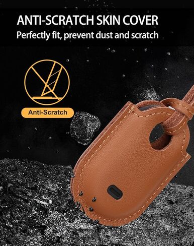 for Samsung SmartTag2 Case,SmartTag2 Leather Case,GPS Tracker Holder PU Leather Tracking Device Protective Cover for Samsung SmartTag2 (Green) in Saudi Arabia