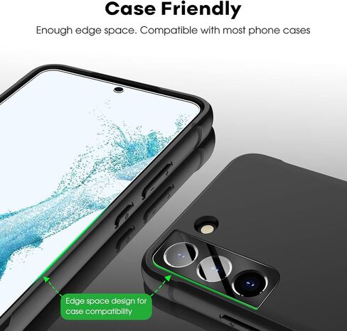 JETech Screen Protector for Samsung Galaxy S22+/S22 Plus 5G with Camera Lens Protector, Easy Installation Tool, Tempered Glass Film, Fingerprint ID Compatible, 2-Pack Each in Saudi Arabia