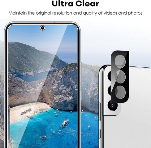 JETech Screen Protector for Samsung Galaxy S22+/S22 Plus 5G with Camera Lens Protector, Easy Installation Tool, Tempered Glass Film, Fingerprint ID Compatible, 2-Pack Each in Saudi Arabia