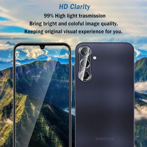 عبوتان+2 واقي شاشة لهاتف Samsung Galaxy Z Flip 6/Galaxy Z Flip 5، واقي شاشة أمامي من مادة TPU + زجاج مقسى خلفي، مقاوم للغاية، مضاد لبصمات الأصابع، وضوح عالي، لا يوجد فقاعات لفيلم الحماية Galaxy Z Flip 6 in Saudi Arabia
