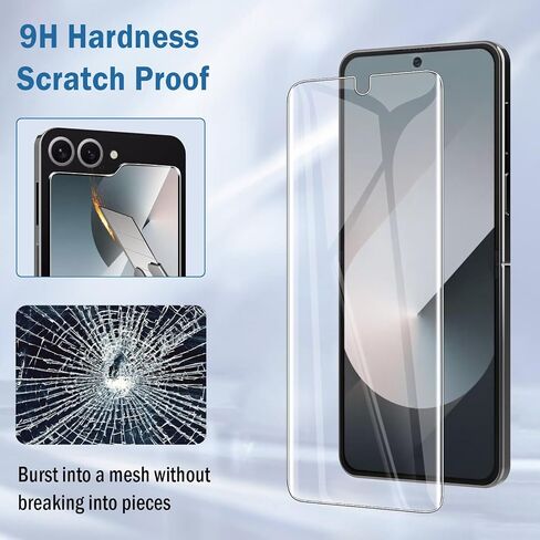 عبوتان+2 واقي شاشة لهاتف Samsung Galaxy Z Flip 6/Galaxy Z Flip 5، واقي شاشة أمامي من مادة TPU + زجاج مقسى خلفي، مقاوم للغاية، مضاد لبصمات الأصابع، وضوح عالي، لا يوجد فقاعات لفيلم الحماية Galaxy Z Flip 6 in Saudi Arabia