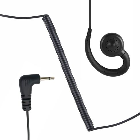 2.5 mm Plug Ear Piece Listen Only Earpiece Walkie Talkie Headset Acoustic Tube Earphone Surveillance Single Wire Receiver for Harris Police Radios xl-200 xl200 XL 200 Mic(C Ring Swivel) in Saudi Arabia