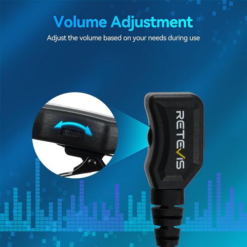 Retevis CP185 CP200D سماعة أذن سرية، متوافقة مع موتورولا CP100 GP300 GP2000 BRP40 RMU2040 RMU2080 RDU4160D DTR650 DLR1020 HYTTC 610 راديو، سماعة أذن لاسلكية قابلة للتعديل مع ميكروفون (6 عبوات) in Saudi Arabia