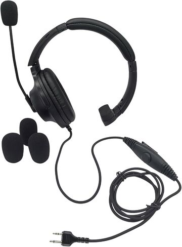 Over Ear 2 Pin Headset Boom Mic Headphone Noise Cancelling Earmuff Radio Earpiece for Midland gxt x-tra xtra x Talker gmrs gtx 1000 1000g 1050 gxt1000vp4 t51r lxt600pa(Single Sided) in Saudi Arabia