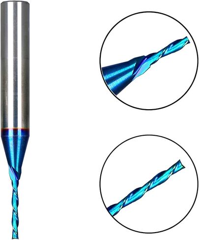 Ruhitools DownCut Spiral Plunge Router Bit 1/4 inch Shank 1/16 inch Cutting Diameter Solid Carbide with Nano Blue Coating CNC Router Bits End Mill for Wood Cut Carving D2105A in Saudi Arabia