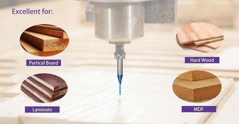 Ruhitools DownCut Spiral Plunge Router Bit 1/4 inch Shank 1/16 inch Cutting Diameter Solid Carbide with Nano Blue Coating CNC Router Bits End Mill for Wood Cut Carving D2105A in Saudi Arabia