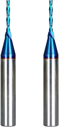 Ruhitools DownCut Spiral Plunge Router Bit 1/4 inch Shank 1/16 inch Cutting Diameter Solid Carbide with Nano Blue Coating CNC Router Bits End Mill for Wood Cut Carving D2105A in Saudi Arabia