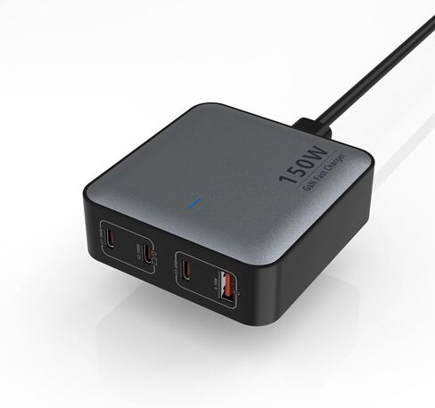 150W Multiport GaN Desktop Fast USB C Charger with 4 Ports, 2 ports of 100W USB C Charger for MacBook Pro/Air, Dell XPS Laptop,iPad/iPhone/Galaxy/Google Pixel/Switch/AirPods in Kuwait