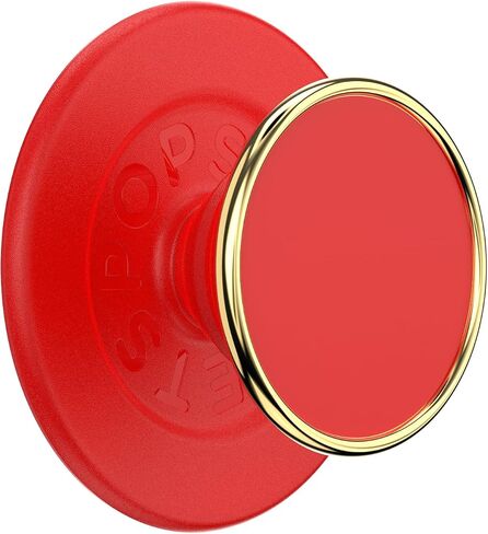 مقبض هاتف دائري من PopSockets متوافق مع MagSafe، يتضمن حلقة محول، حامل هاتف، متوافق مع الشحن اللاسلكي - Rosso in Saudi Arabia