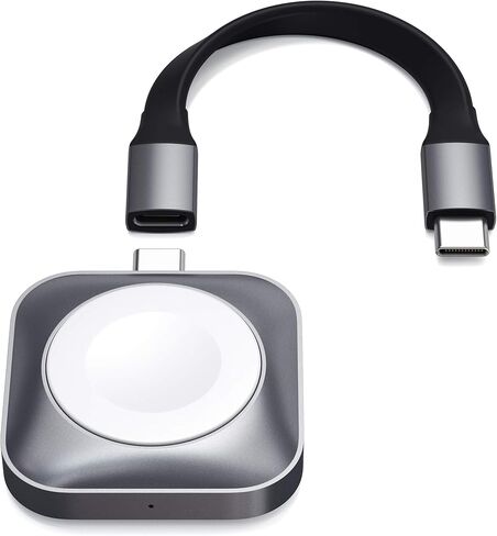 كابل شحن تمديد Satechi USB-C 10W (5 بوصات) - لا يدعم البيانات أو الفيديو - متوافق مع قاعدة الشحن المغناطيسية USB-C لساعة Apple in Kuwait