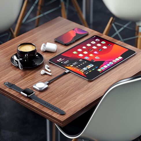 كابل شحن تمديد Satechi USB-C 10W (5 بوصات) - لا يدعم البيانات أو الفيديو - متوافق مع قاعدة الشحن المغناطيسية USB-C لساعة Apple in Kuwait