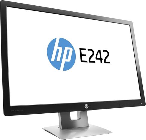شاشة HP E242 Elite مقاس 24 بوصة LED للأعمال/المنزل M1P02A8#ABA (متجددة) in Kuwait